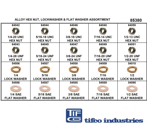 Tifco Industries Part Gr Alloy Nut Washer Asst Unc Unf