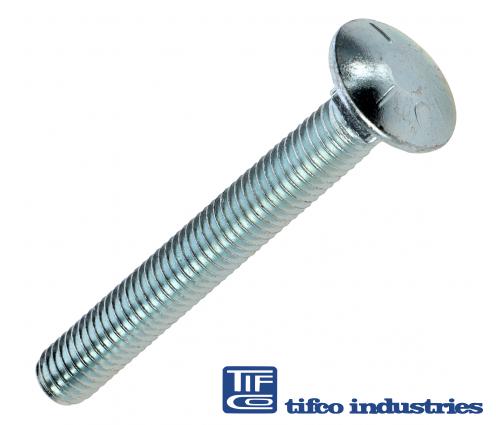 Grade 5 Carriage Bolts 3/4-10 X 4-Inch - 9-Piece Zinc Plated Steel Fastener Set