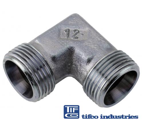 TIFCO Industries - Part#: 90104 - Metric DIN 90 Deg. Union Elbow