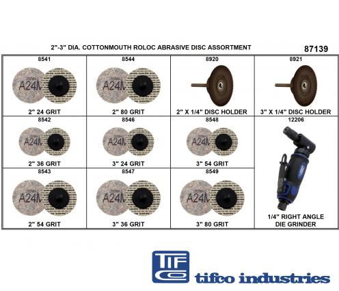 TIFCO Industries - Part#: 87139 - Roloc Mt Abrasive Disc Asst, 2