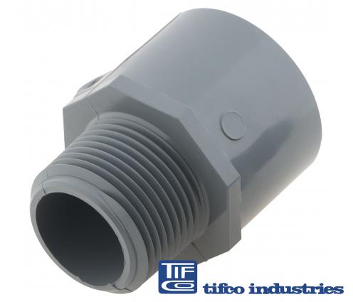 TIFCO Industries - Part#: 36024 - CPVC Sch 80 Pipe Ftg-Male Adap, 1" S x 1" P