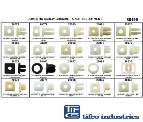 Tifco Industries Part Screw Grommet Nut Assortment Universal