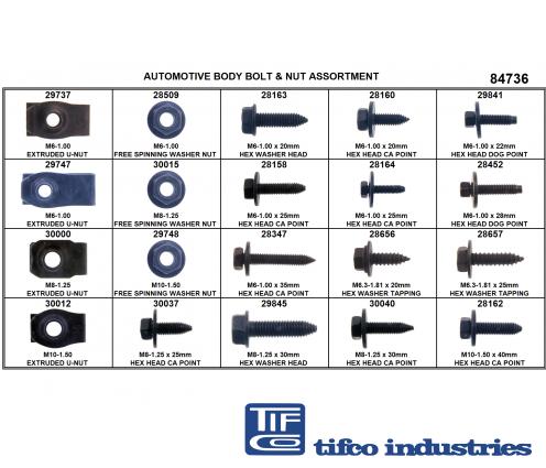 TIFCO Industries - Part#: 29737 - Extruded Nut Fastener, M6-1.00 U 