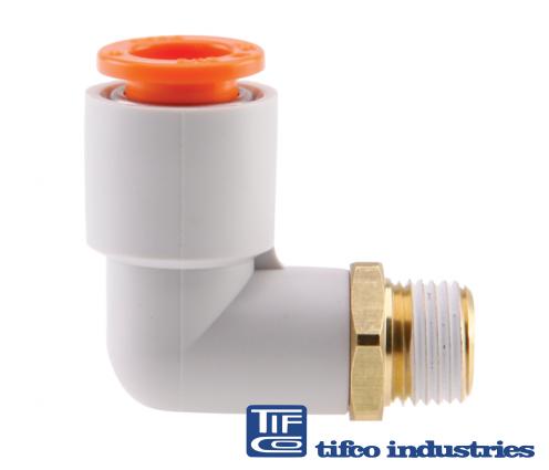 TIFCO Industries - Part#: 36149 - Push-To-Connect 90 Male Elbow, 1/8 T x  1/8 P