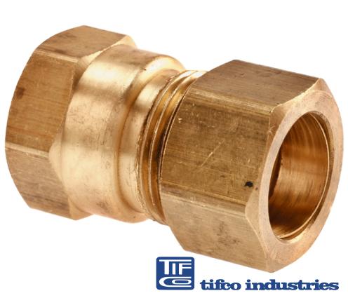 TIFCO Industries - Part#: 37157 - Brass Compress Ftg-Female Conn, 3/16 T x  1/8 P