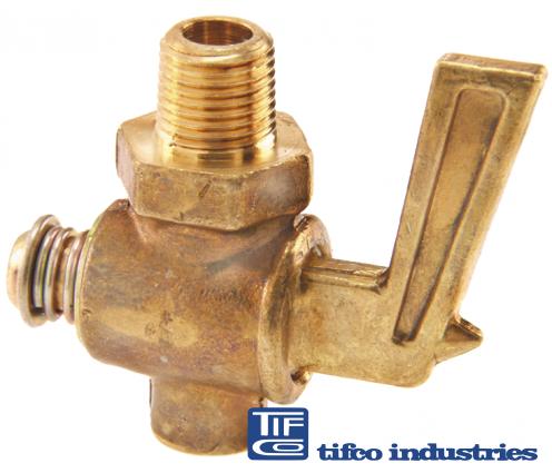 Shutoff Valve, 1/8� NPT Male and NPT Female, Brass