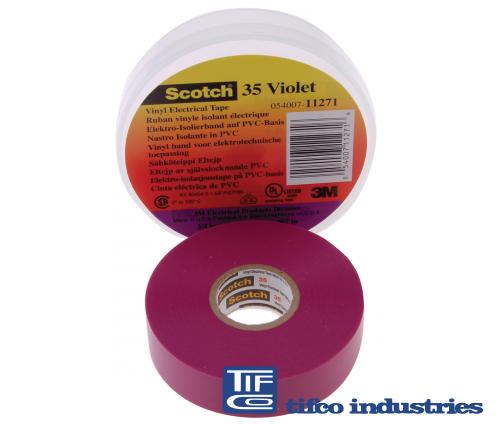 3M Scotch 35 Vinyl Electrical Color Coding Tape, Violet, 3/4 x 66ft