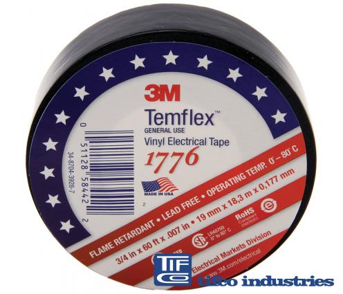 TIFCO Industries - Part#: 4285 - 3M OSHA Color Code Tape, 3/4 x 66 Ft Red