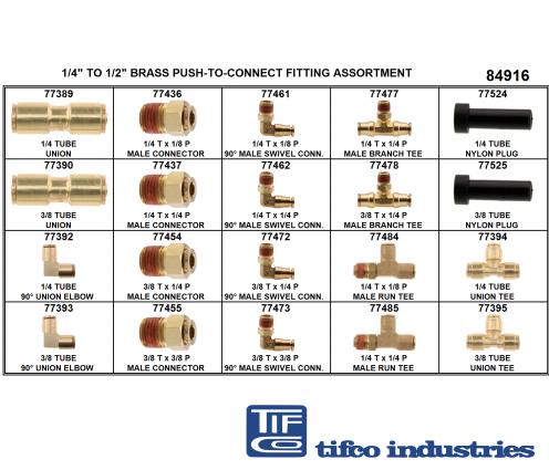 TIFCO Industries - Part#: 185135 - Brass Pipe Fitting Refill Asst