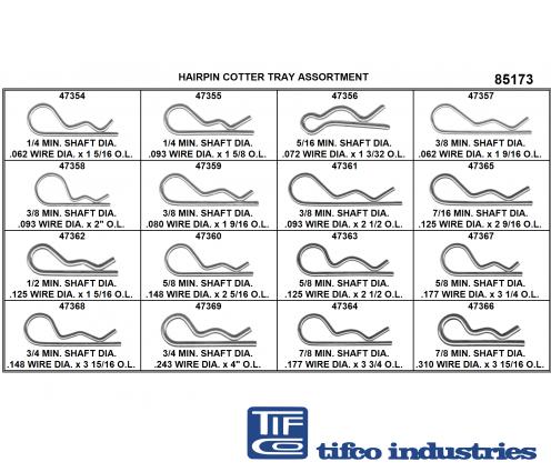 TIFCO Industries - Part#: 185125 - Brass Comp Fitting Refill Asst