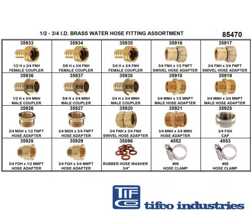 Brass 3/4 Female GH Fitting with 1/2 Female NPT Swivel