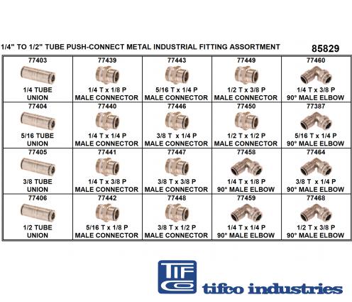 TIFCO Industries - Tube / Pipe Fittings, Push-to-Connect, Plated