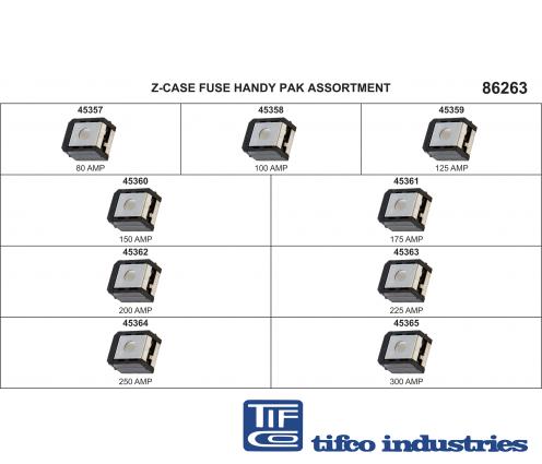 TIFCO Industries - Part#: 86259 - M-Case Fuse Handy Pak, 15-60 Amp