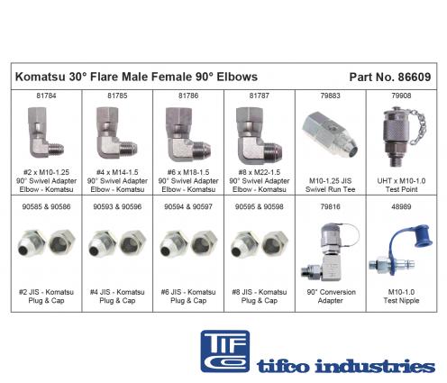 TIFCO Industries - Part#: 86609 - Komatsu Swivel Elbow Handy Pak 