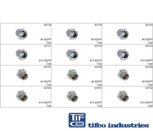 TIFCO Industries - Hydraulic Testing, Tray Assortments, Caps / Plugs