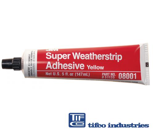 Two Tubes of 3M 08001 Super Yellow Weather-strip Adhesive 5 oz 8001